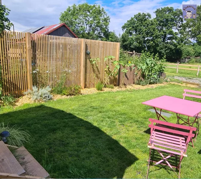 vue jardin roulotte