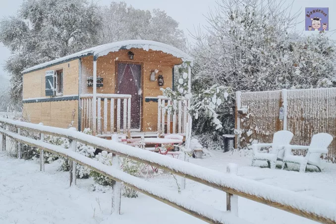 Séjour en hiver en roulotte